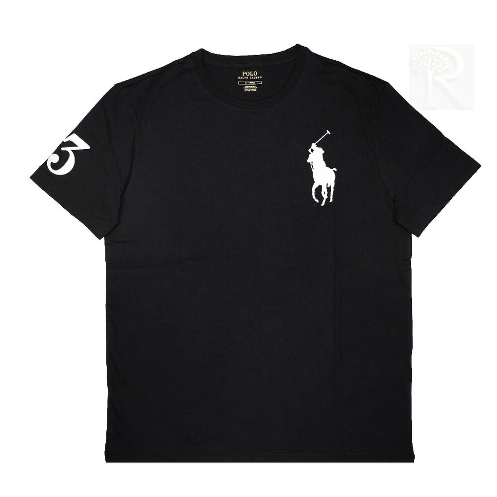 NWT Polo Ralph Lauren Men SS Big Pony Crew Neck T-Shirt Tee Black MSRP $65.00